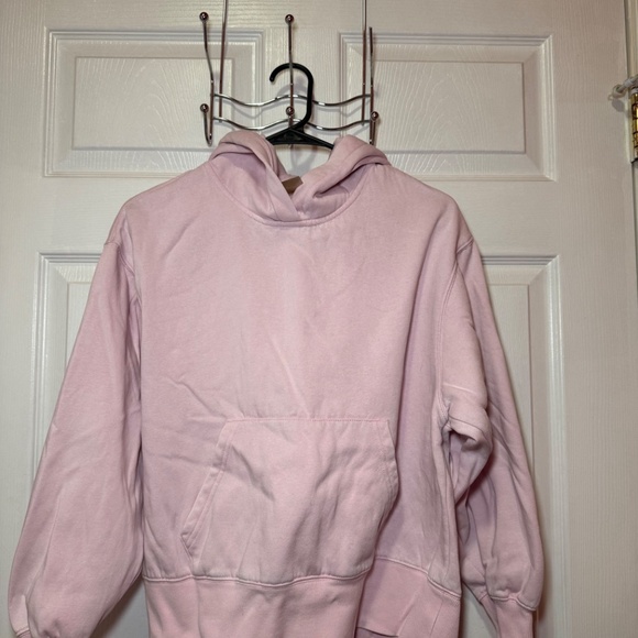 Soft pink cotton hoodie Size Small - Picture 2 of 4